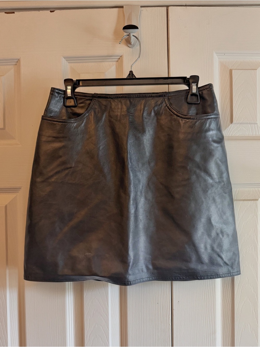 The Limited Black Leather Mini Skirt